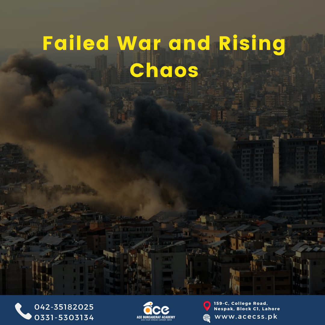 Failed War and Rising Chaos